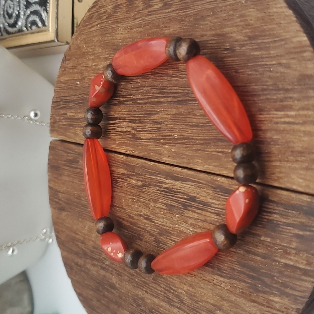 Native statement flute‎ bracelet stretch B0238
